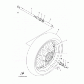 Схема вузла: Переднє колесо Yamaha XV1900 Midnight Star