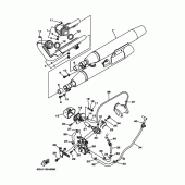 Схема узла: Выхлопная система Yamaha XV1600 Wild Star