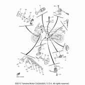 Схема узла: Электрооборудование (1) Yamaha FZ6 FZ6R