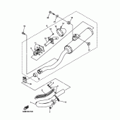Схема вузла: Вихлопна система Yamaha WR250 WR250F