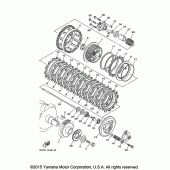 Схема вузла: Зчеплення Yamaha XV1900 Raider