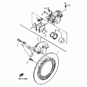 Схема узла: Задний тормозной суппорт Yamaha XJ600 Diversion (Naked)