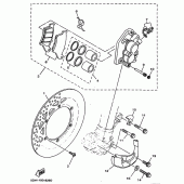 Схема узла: Front brake. caliper Yamaha YZ125