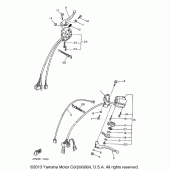 Схема узла: Пульт управления рулевой и Рычаг Yamaha XV1100 Virago