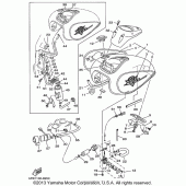 Схема вузла: Паливний бак Yamaha XVS650 V-Star Custom