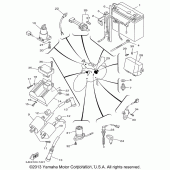 Схема вузла: Електроустаткування (1) Yamaha XV1100 Virago