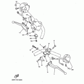 Схема вузла: Пульт управління рулевою і Ричаг Yamaha XVS650 Drag Star Classic