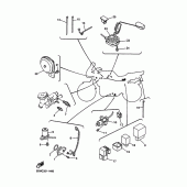 Схема узла: Электрооборудование 2 Yamaha FZS600 FAZER
