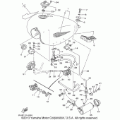 Схема вузла: Паливний бак Yamaha XV250 Virago
