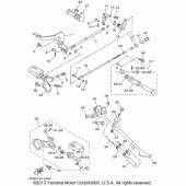 Схема вузла: Підніжки та підставка Yamaha XVS650 V-Star Custom