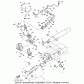 Схема узла: Выхлопная система Yamaha XVS650 V-Star Custom