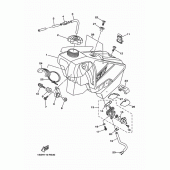 Схема вузла: Паливний бак Yamaha YZ250 YZ250