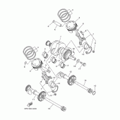 Схема узла: Коленчатый вал и Поршень Yamaha TDM900