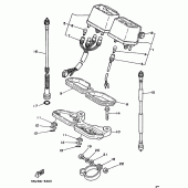 Схема узла: Панель приборов Yamaha XT350 XT350