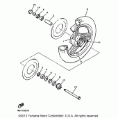 Схема вузла: Переднє колесо Yamaha XVZ1300 Venture Royale
