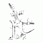 Схема вузла: Кермо та Тросики Yamaha TTR225 TT-R225