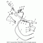 Схема вузла: Кермо та Тросики Yamaha WR200R