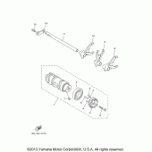 Схема узла: Копирный вал и Вилки Yamaha XVS1100 V-Star Classic