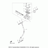 Схема узла: Передний тормозной цилиндр Yamaha XV250 V-Star