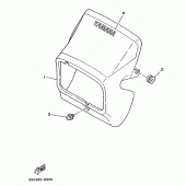Схема вузла: Облицовочные елементи 1 Yamaha XT350 XT350