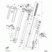Схема узла: Вилка передней оси Yamaha TT600