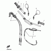 Схема узла: Steering handle, cable Yamaha TT600