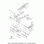 Схема узла: Задний рычаг и Подвеска Yamaha XT250 XT250