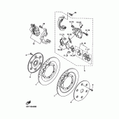 Схема вузла: Переднє гальмо Yamaha XVZ1300 Royal Star Venture