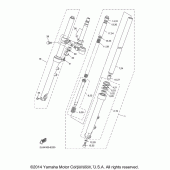 Схема вузла: Вилка передньої осі Yamaha XV250 V-Star