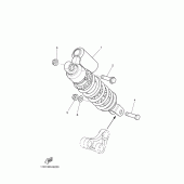 Схема вузла: Задня підвіска Yamaha XT660 XT660Z Tenere