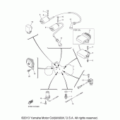 Схема вузла: Електроустаткування (1) Yamaha XVS1100 V-Star Classic