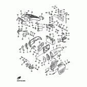 Схема вузла: Бічна кришка Yamaha VMX12 V-MAX