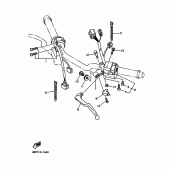 Схема вузла: Пульт управління рулевої і Ричаг Yamaha XJ400 Diversion (S-TYPE)