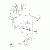 Схема вузла: Задній гальмівний циліндр Yamaha YZF-R6/YZF600 R6