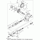 Схема вузла: Вал приводний та редуктор Yamaha XVS1100 V-Star Classic