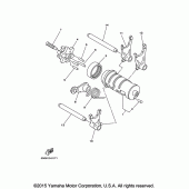 Схема вузла: Вал перемикання Yamaha TW200
