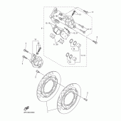 Схема узла: Передний тормоз Yamaha FZ6 FZ6 FAZER (ABS)