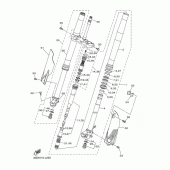 Схема вузла: Вилка передньої осі Yamaha YZ450F YZ450F