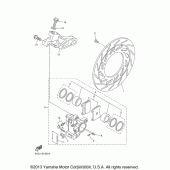Схема узла: Задний тормозной суппорт Yamaha XVS1100 V-Star Classic