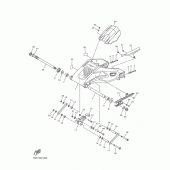 Схема вузла: Задній важіль та підвіска Yamaha YZF-R1 R1