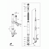 Схема вузла: Вилка передньої осі Yamaha YZF-R1 R1
