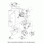 Схема вузла: Впускна система (1) Yamaha XVS1300 V-Star Tourer