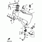 Схема узла: Топливный бак Yamaha YZ125