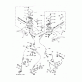 Схема вузла: Передній гальмівний циліндр Yamaha XV1900 Raider S