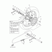 Схема узла: Заднее колесо Yamaha YZ250 YZ250