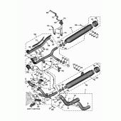 Схема вузла: Вихлопна система Yamaha XV1900 Star Venture
