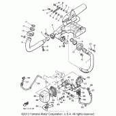 Схема узла: Выхлопная система Yamaha XV1100 Virago