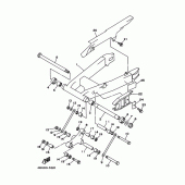 Схема вузла: Задній важіль та підвіска Yamaha TRX850