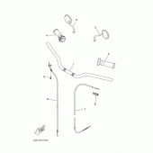 Схема вузла: Кермо та Тросики Yamaha WR125 WR125R