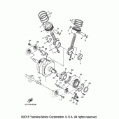 Схема вузла: Колінчастий вал і поршень Yamaha XV1900 Raider